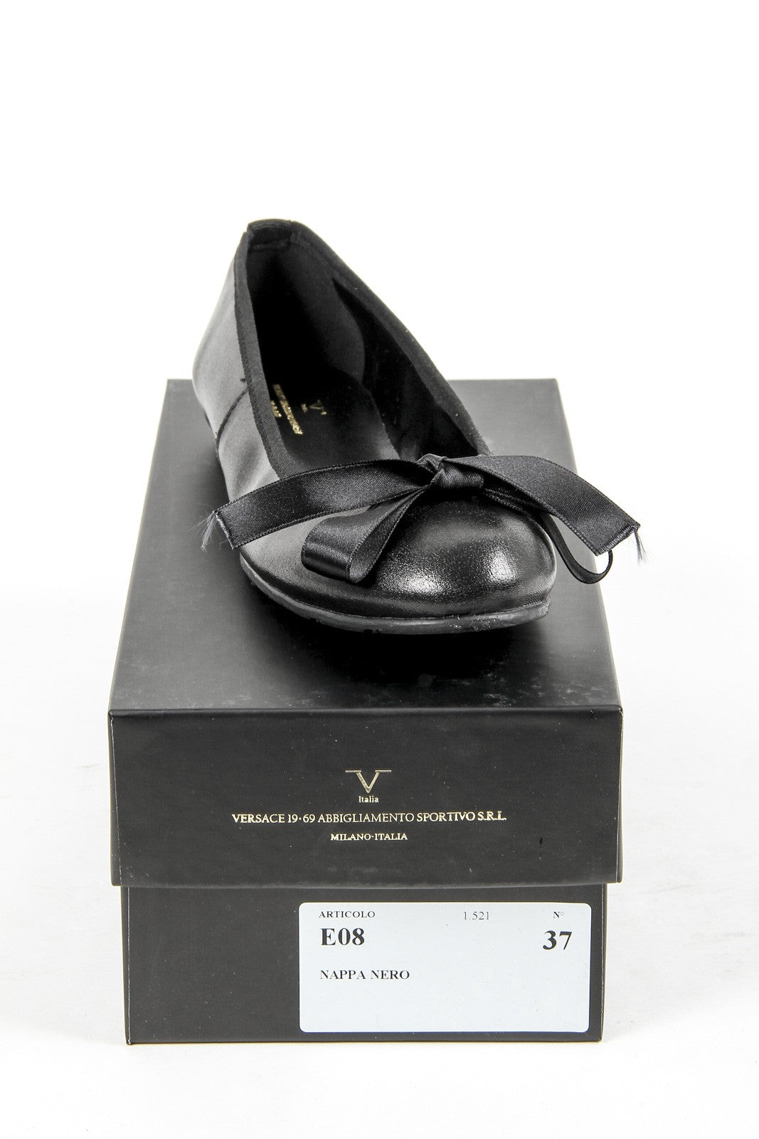 V 1969 Italia Womens Ballerina E08 NAPPA NERO