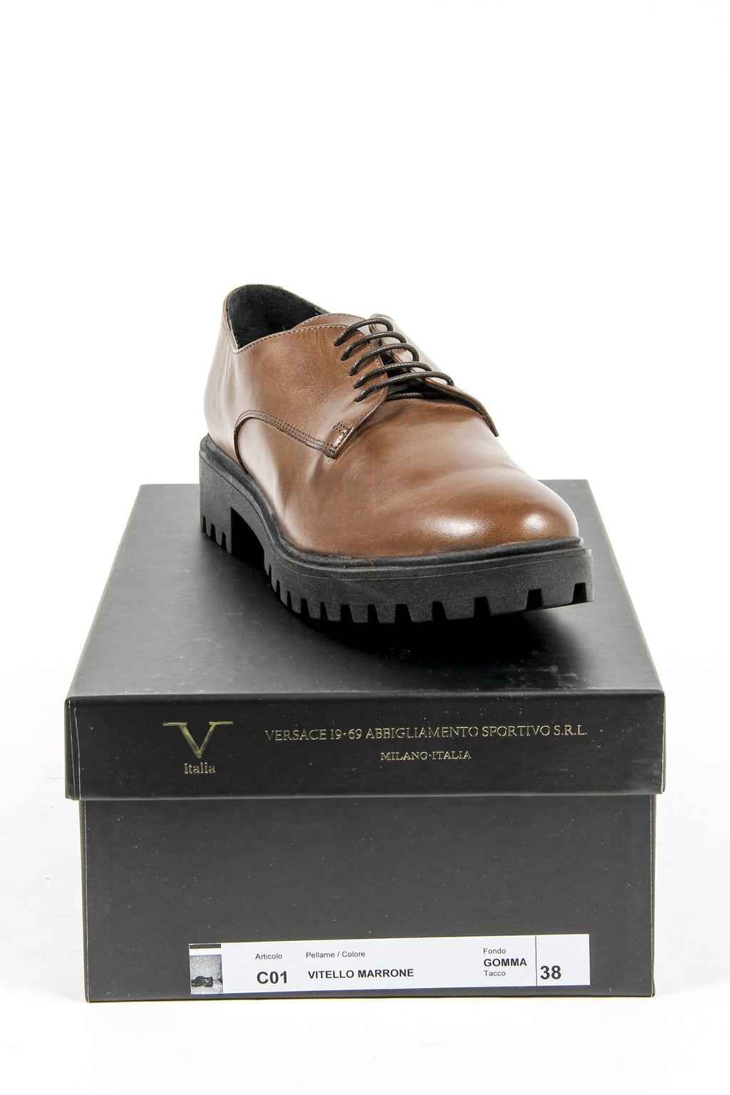 Scarpa stringata da donna V 1969 Italia C01 VITELLO MARRONE
