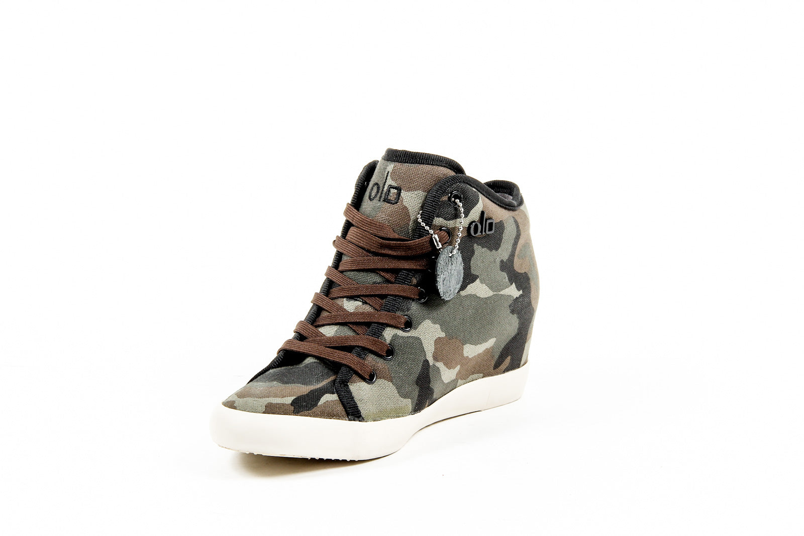 Sneaker alta da donna Olo 71N10 71 GRETA CANVAS PATCH ROCK