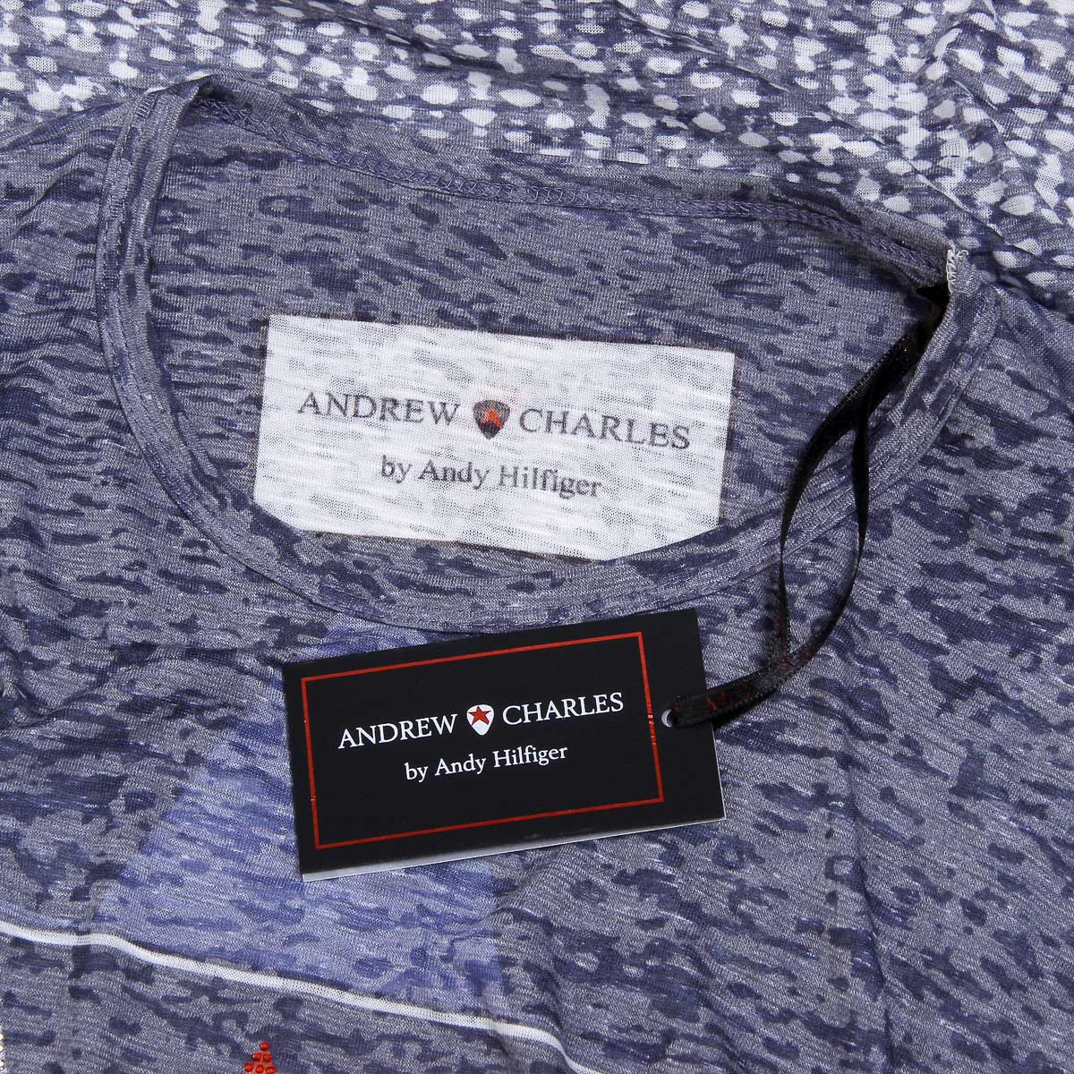 Andrew Charles T-shirt da uomo a maniche corte con scollo rotondo blu LEVI