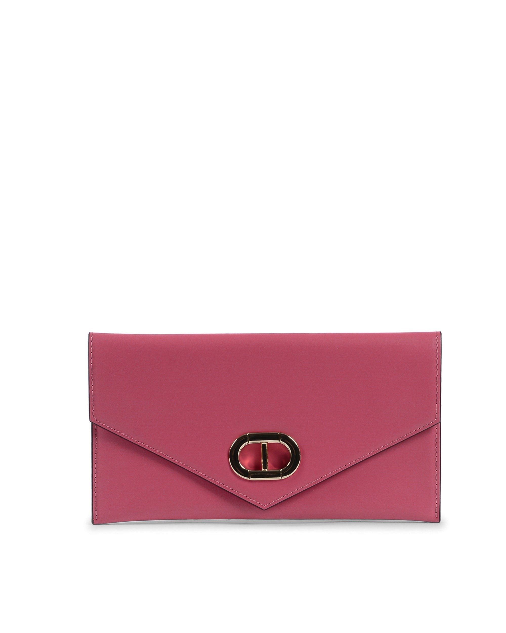 Pochette in pelle fucsia