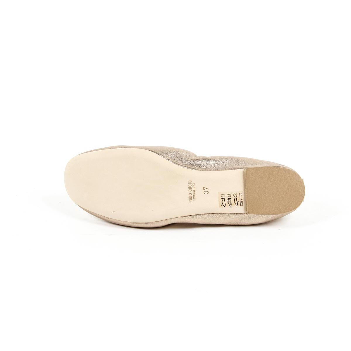 V 1969 Italia Womens Ballerina 302999 NAPPA METAL BEIGE