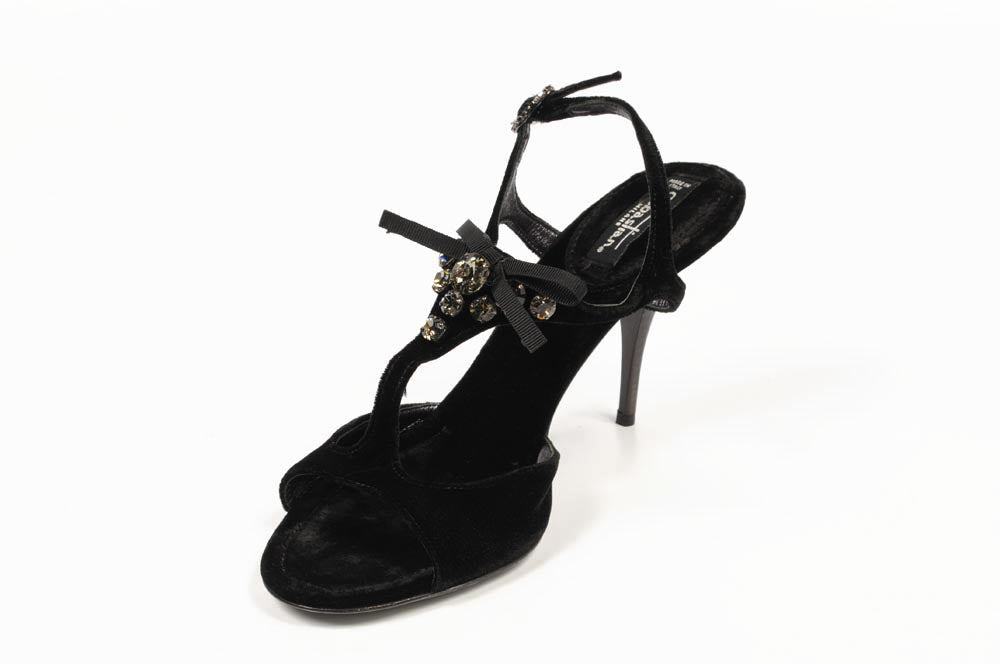 Sandalo donna Sebastian Milano 2454 VELLUTO NERO(VE)