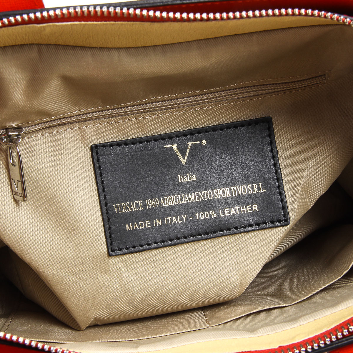Borsa da donna V 1969 Italia V006-S SAFFIANO ROSSO