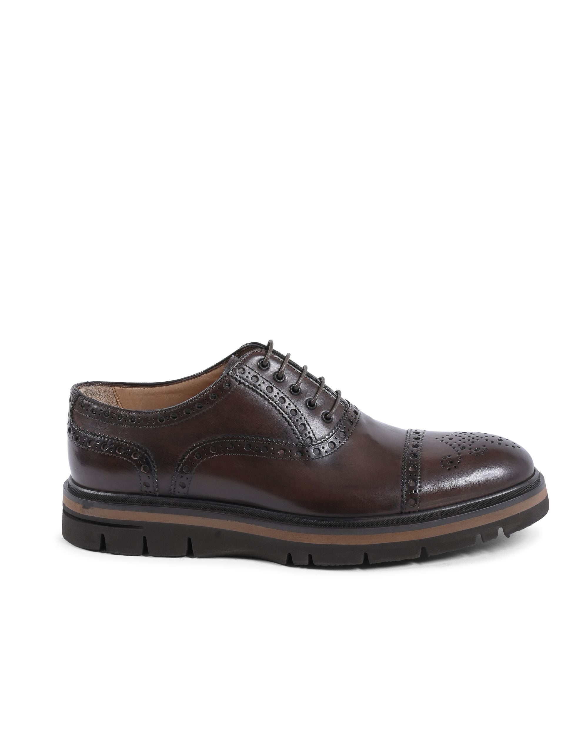 Scarpe brogue da uomo Dee Ocleppo EB130 VITELLO CACAO