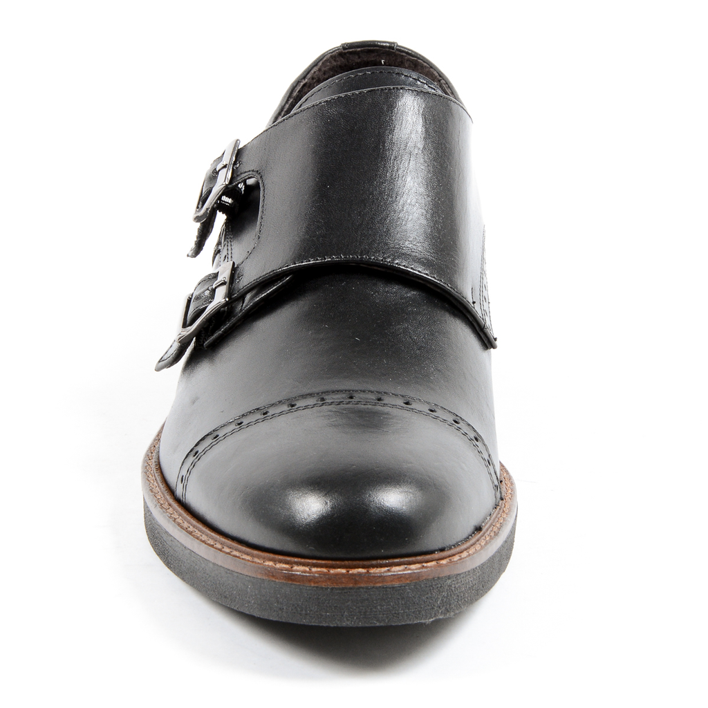 Andrew Charles Scarpe da uomo con cinturino Monk nere KURT