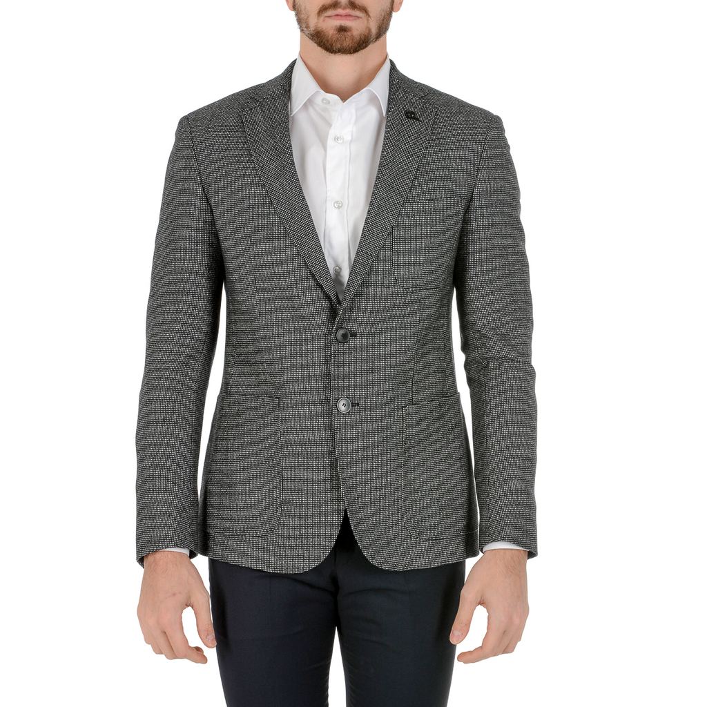 Giacca da uomo Hugo Boss a maniche lunghe grigia RAYE