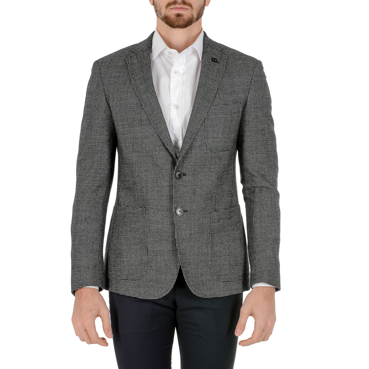 Giacca da uomo Hugo Boss a maniche lunghe grigia RAYE