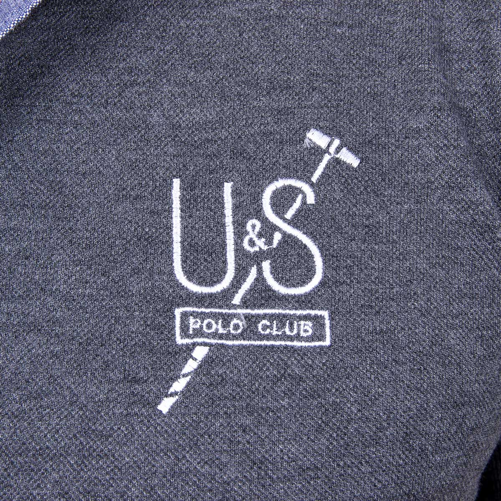 Polo da uomo a maniche corte Ufford & Suffolk Polo Club US026 ANTRACITE