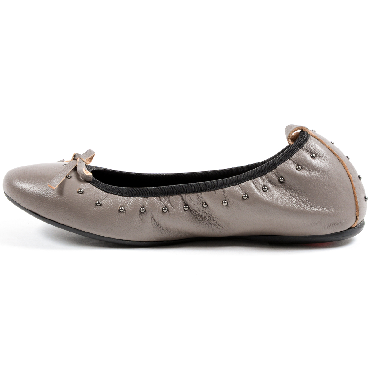 Andrew Charles Ballerina morbida da donna color talpa ALICIA