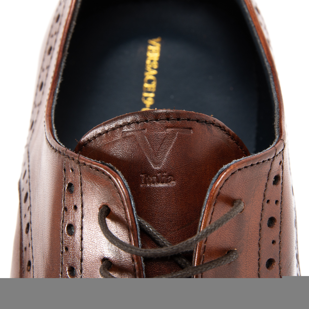 V 1969 Italia Scarpa Brogue da Uomo Marrone VERNON