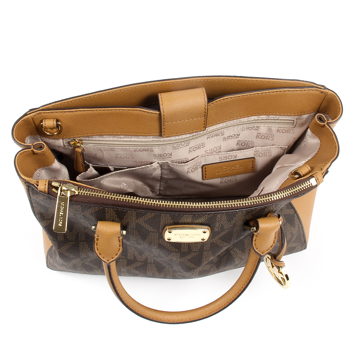 Borsa a mano da donna Michael Kors KELLEN 35S7GSOS2B BRN ACORN