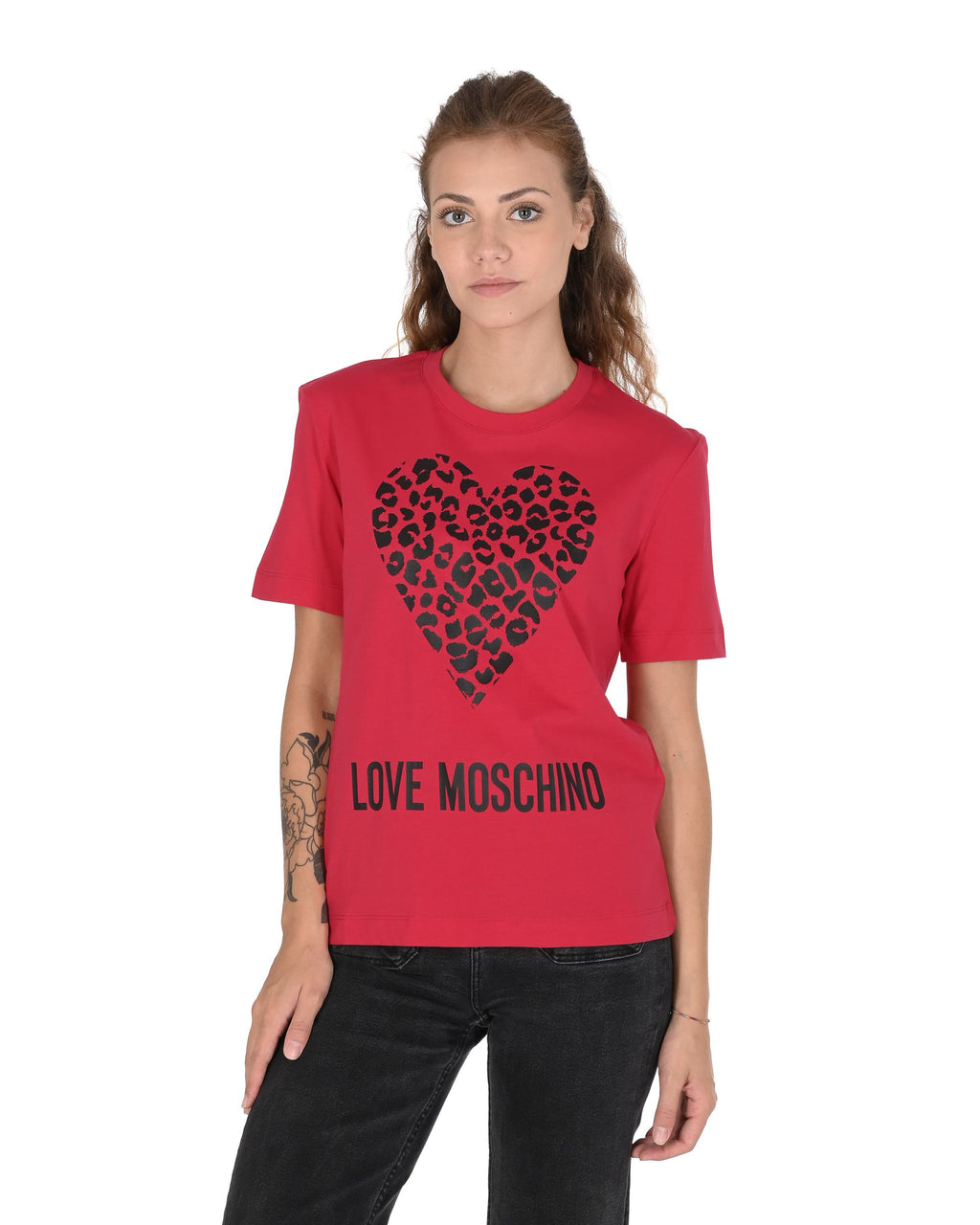 T-shirt da donna Love Moschino W 4 H06 27 M 3876 P23 ROSSO