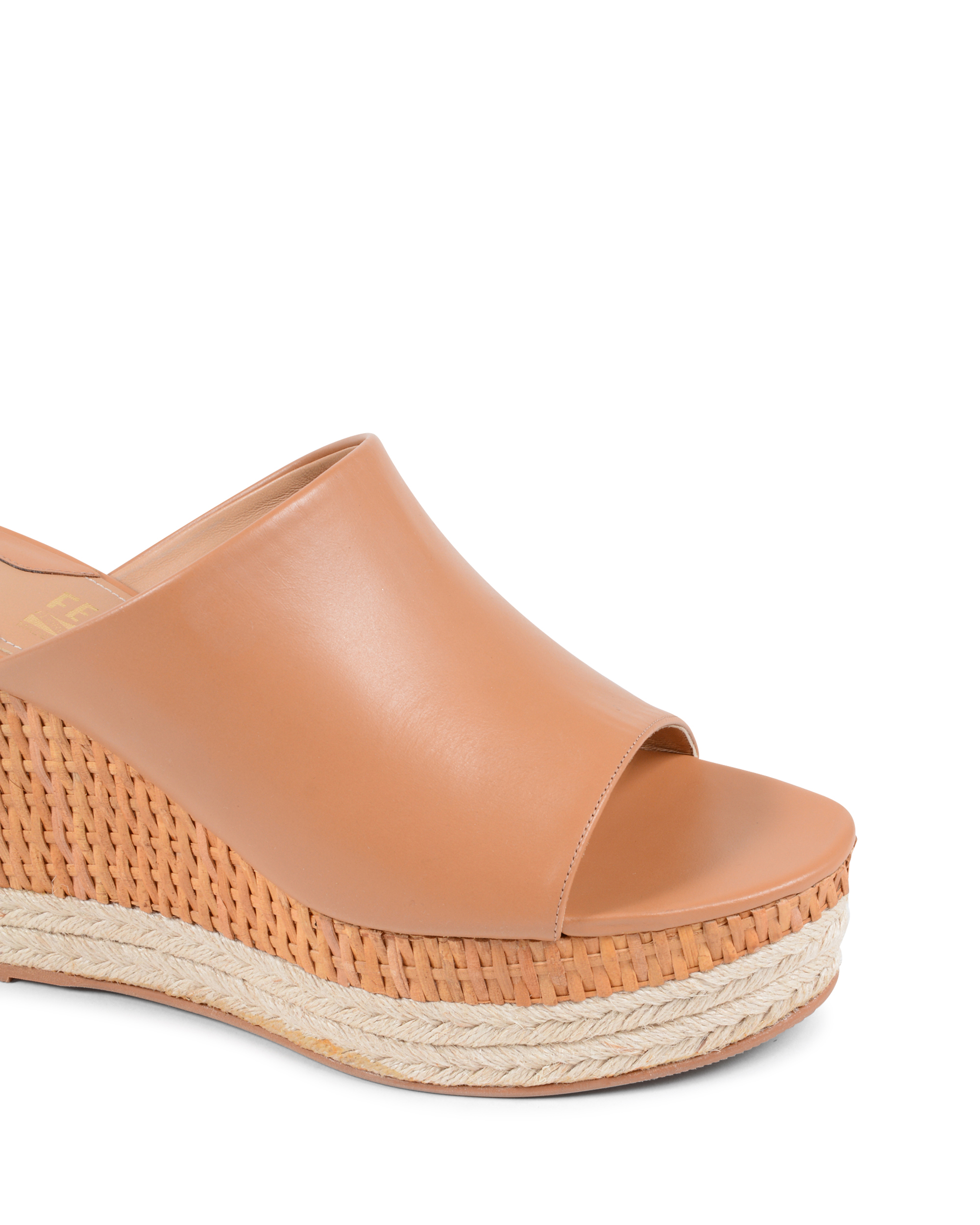 Sandalo con zeppa da donna Salvatore Ferragamo color cuoio MAIMEI