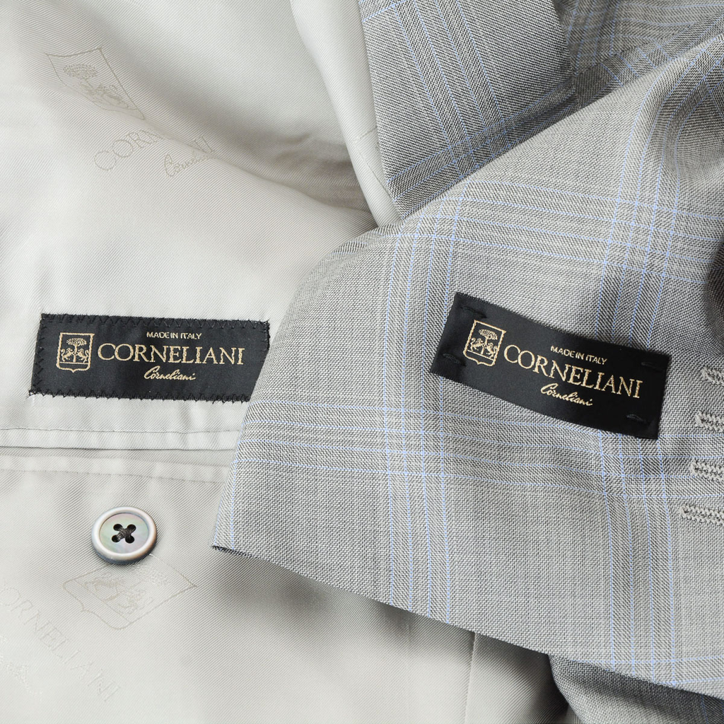Corneliani Abito Uomo Maniche Lunghe Grigio Super 150's