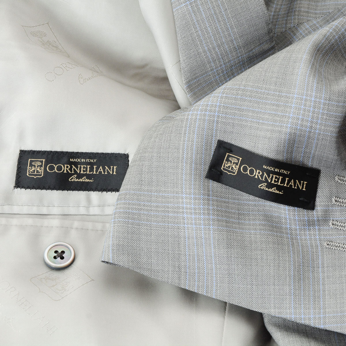 Corneliani Abito Uomo Maniche Lunghe Grigio Super 150's