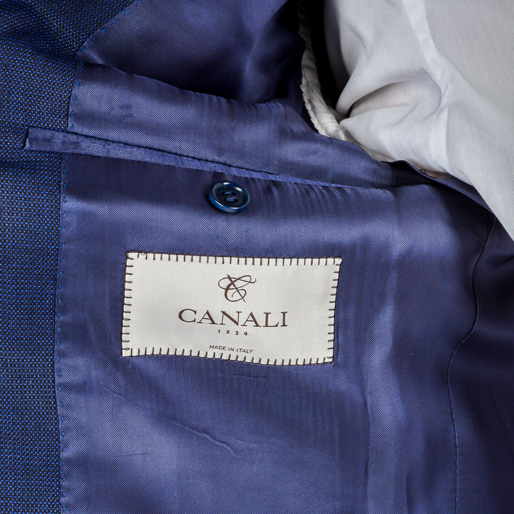 Canali Abito da uomo a maniche lunghe blu resistente all'acqua