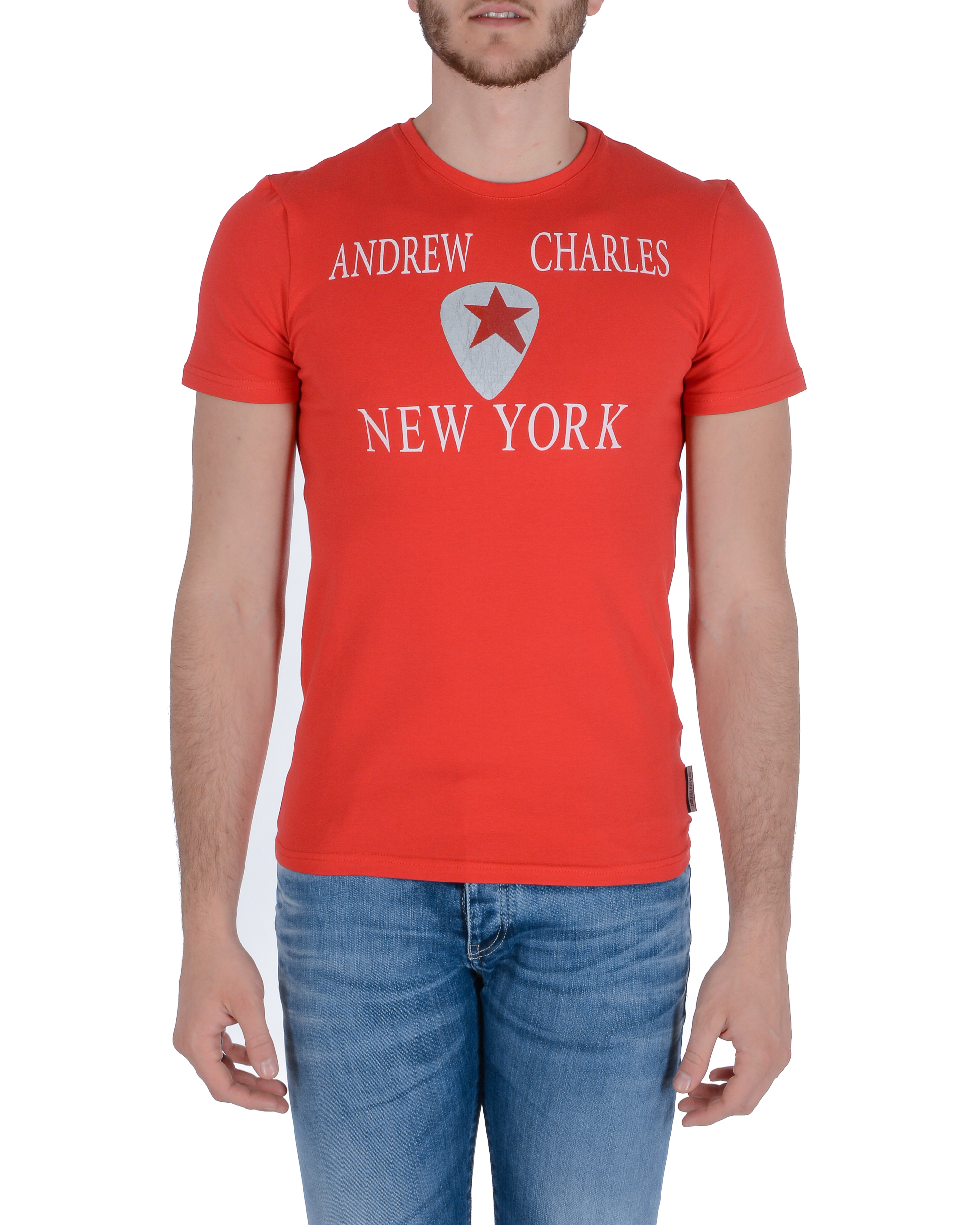 Maglietta da uomo Andrew Charles KEITA ROSSA S14