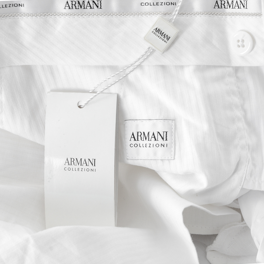 Pantaloni Armani Collezioni Uomo Bianchi