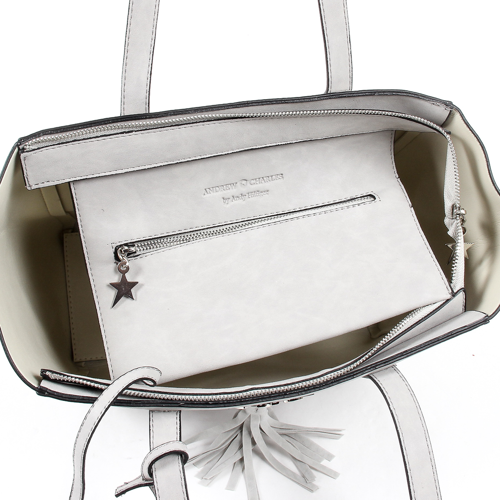 Borsa a mano da donna Andrew Charles grigia RAIN