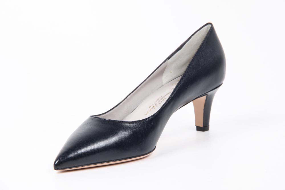 Décolleté da donna con tacco gattino V 1969 Italia 5534-LID55 PE ELIOS15BL CAPRETTO ELIOS BLU PRUSSI