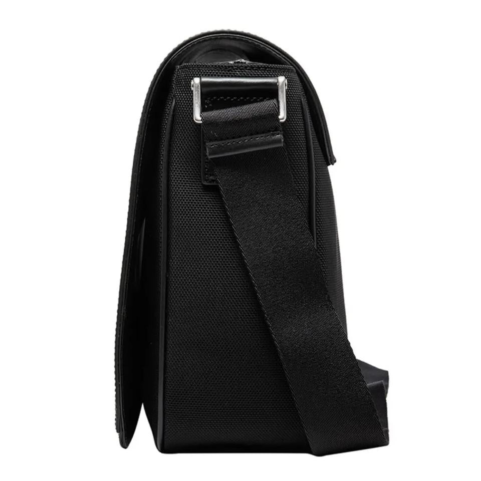 Borsa a tracolla Gucci Web Stripe da uomo nera