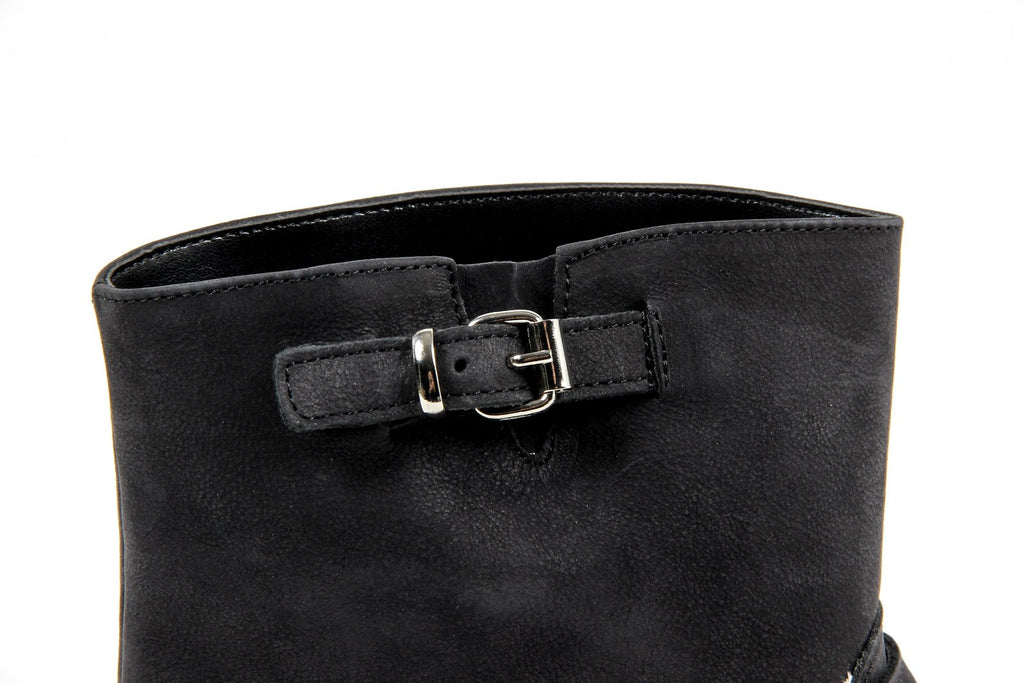V 1969 Italia Womens Short Boot B1441 NABUK NERO