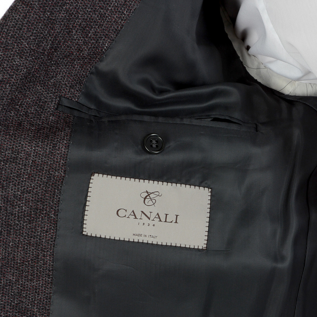 Giacca da uomo Canali maniche lunghe grigio scuro