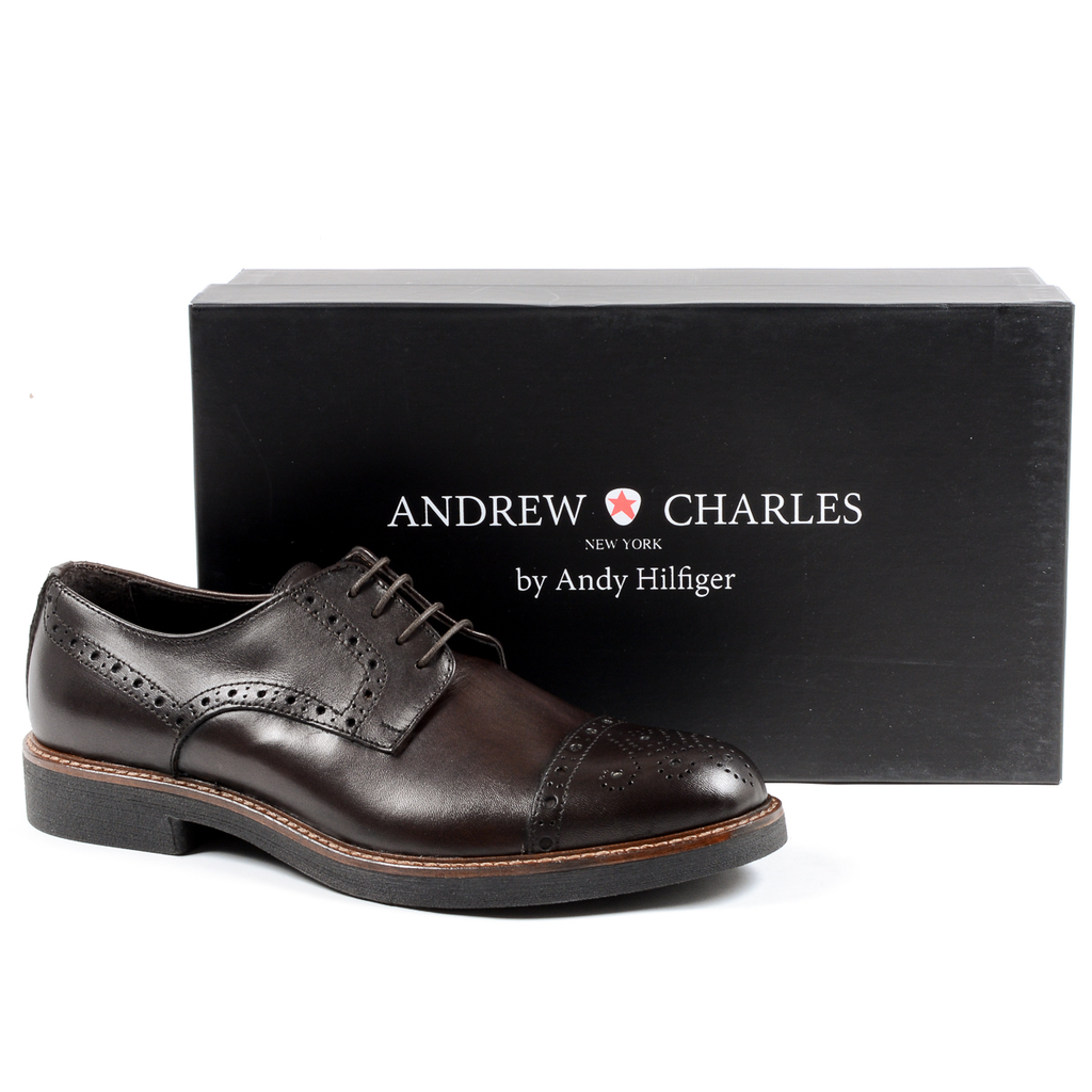 Andrew Charles Scarpa Brogue da Uomo Marrone LOU