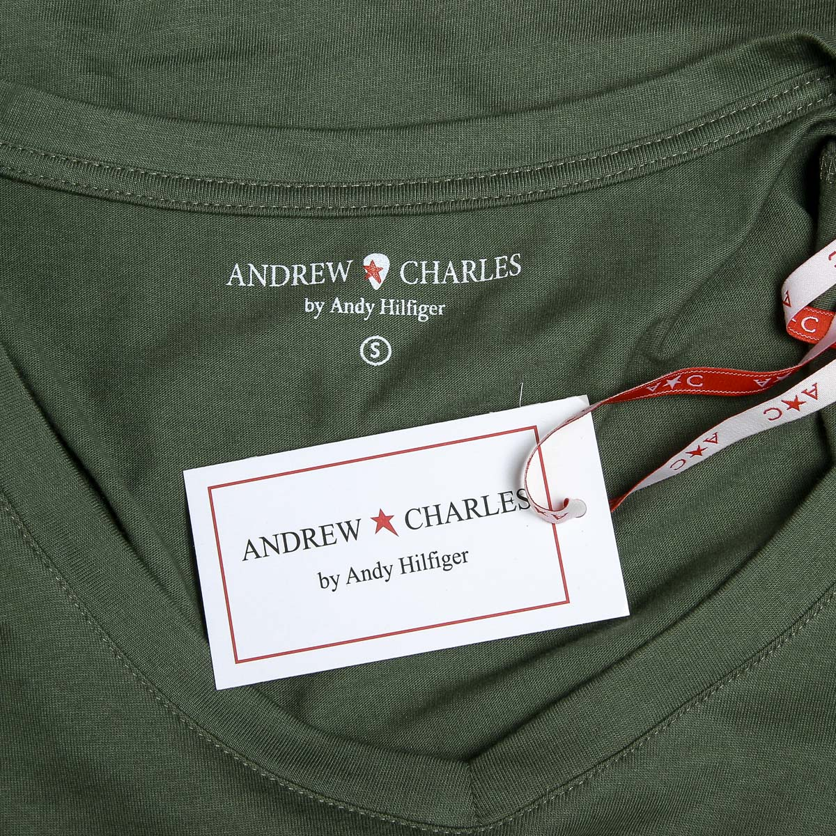 Andrew Charles T-shirt da donna a maniche corte con scollo a V verde TAPIWA