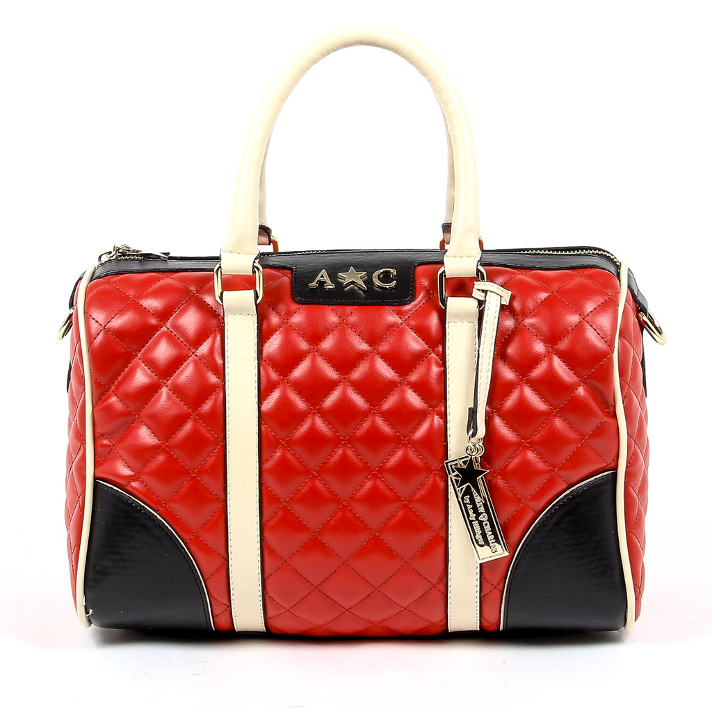 Borsa a mano da donna Andrew Charles, colore rosso ABBIE