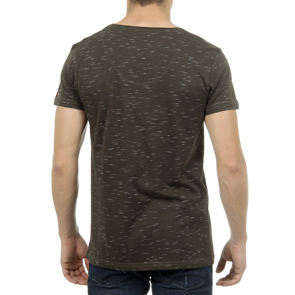 Andrew Charles Maglietta da uomo a maniche corte con scollo a V, verde scuro AARON