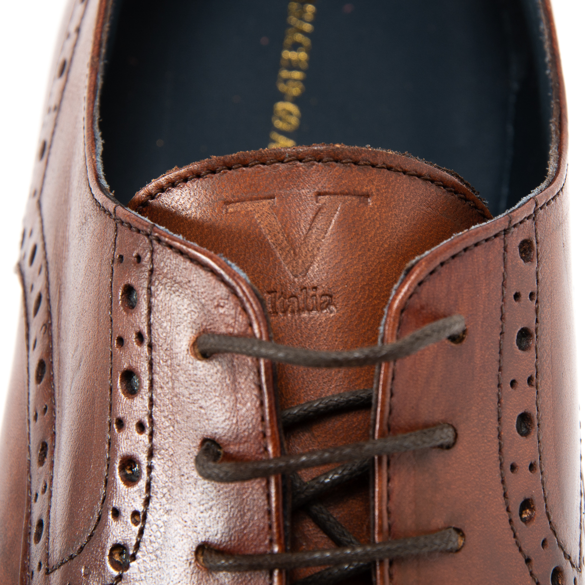V 1969 Italia Scarpa Brogue da Uomo Marrone LUKE
