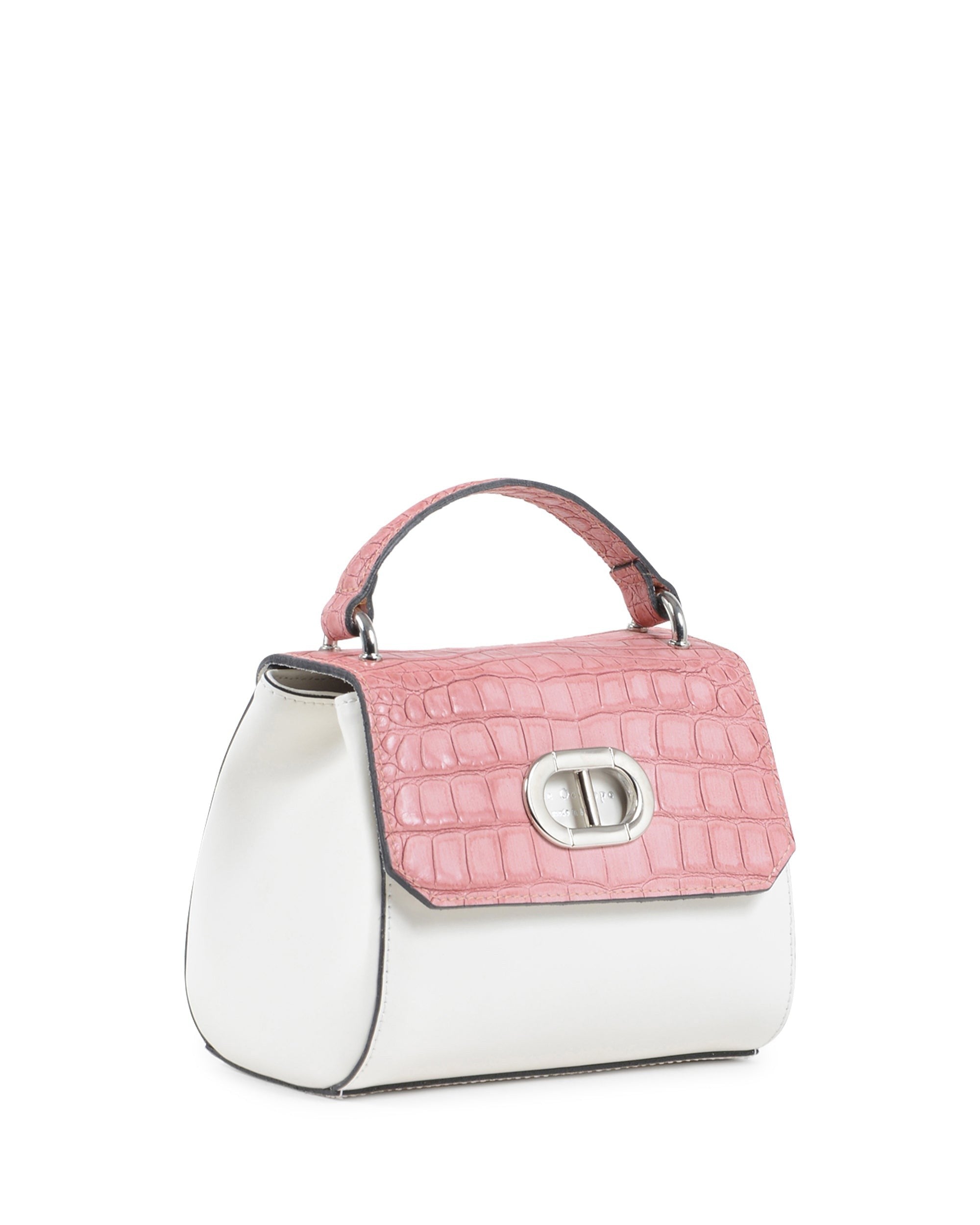 Portofino Cocco Small Crossbody - Bianco Rosa