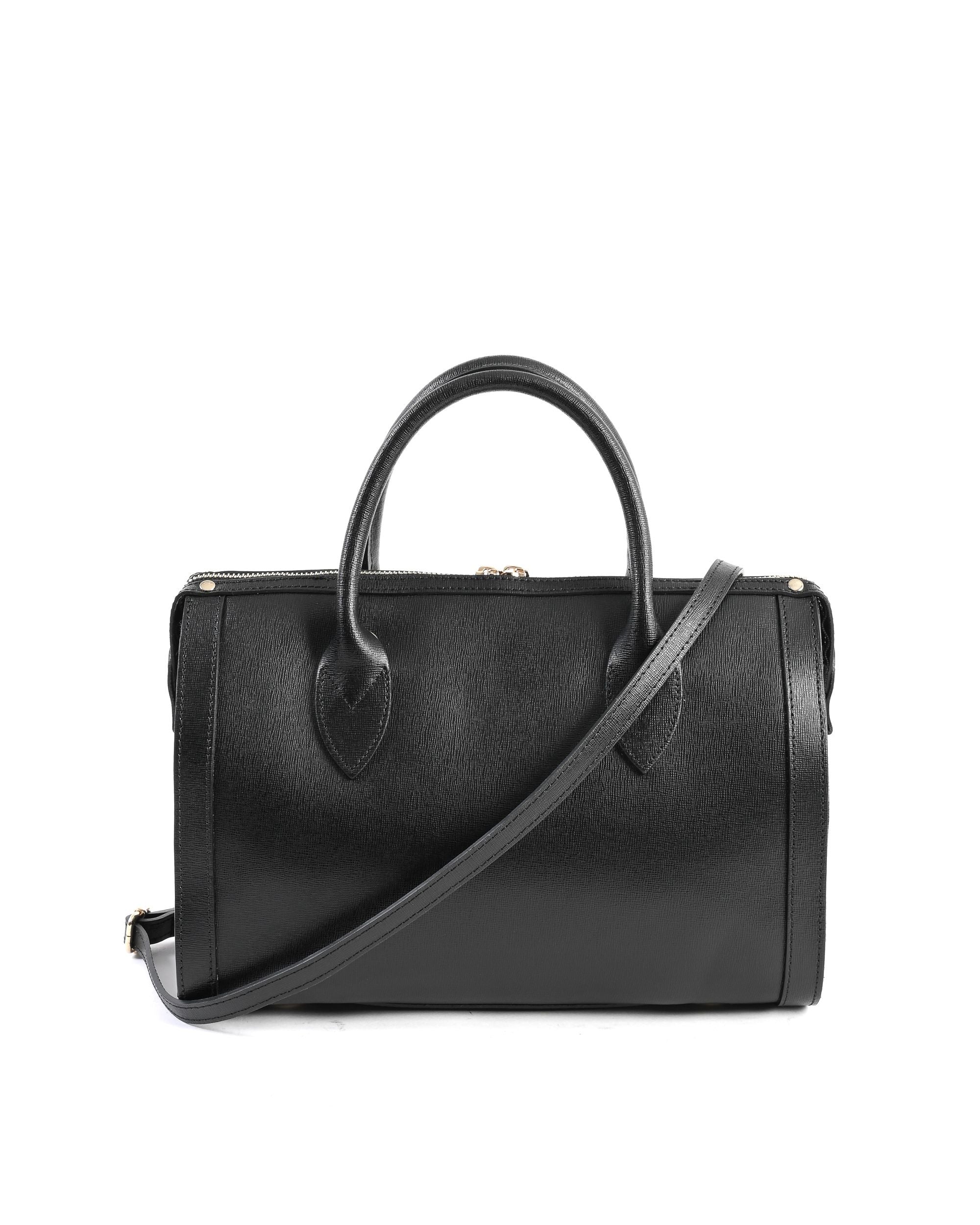 V Italia Borsa a mano da donna nera V014-G SAFFIANO NERO