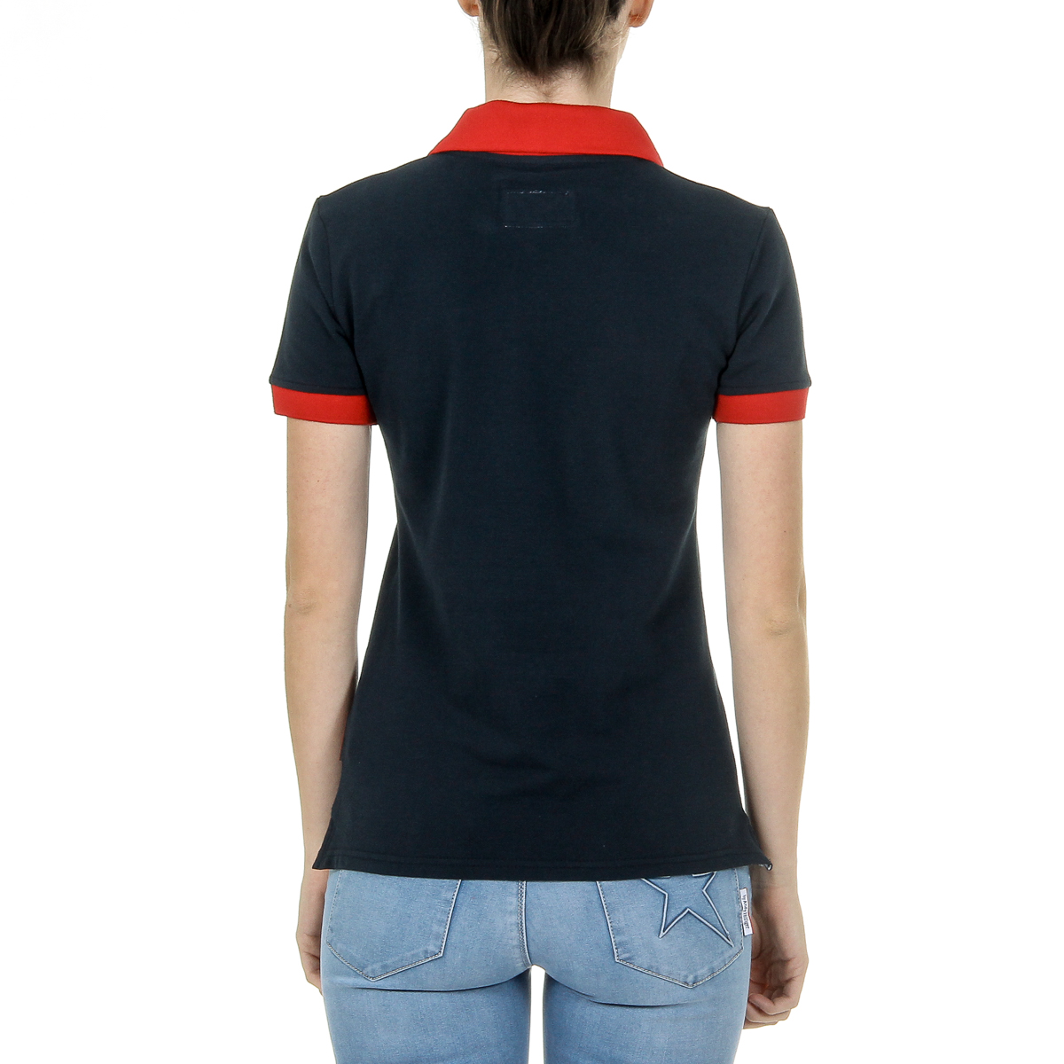 Andrew Charles Polo da donna a maniche corte blu scuro NIA
