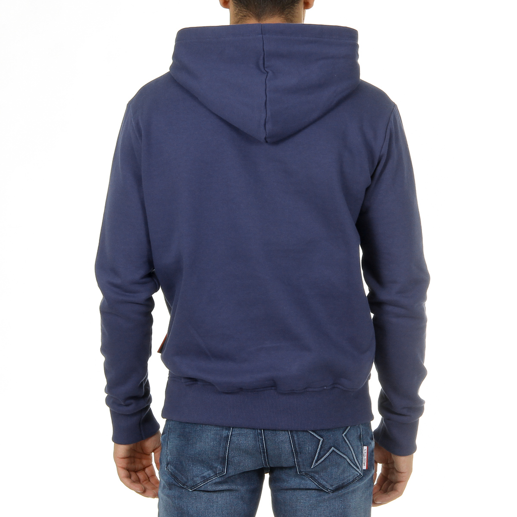 Felpa con cappuccio da uomo Andrew Charles a maniche lunghe e scollo tondo, blu FIFI