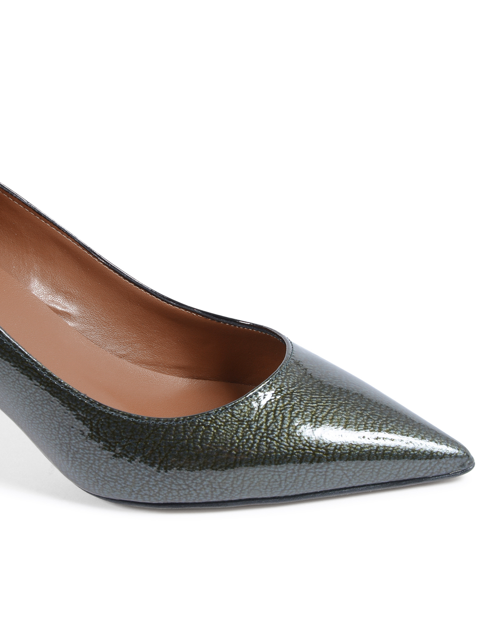 19V69 Italia Scarpe da donna con tacco verde oliva INES65 VERNICE OLIVA SCURA