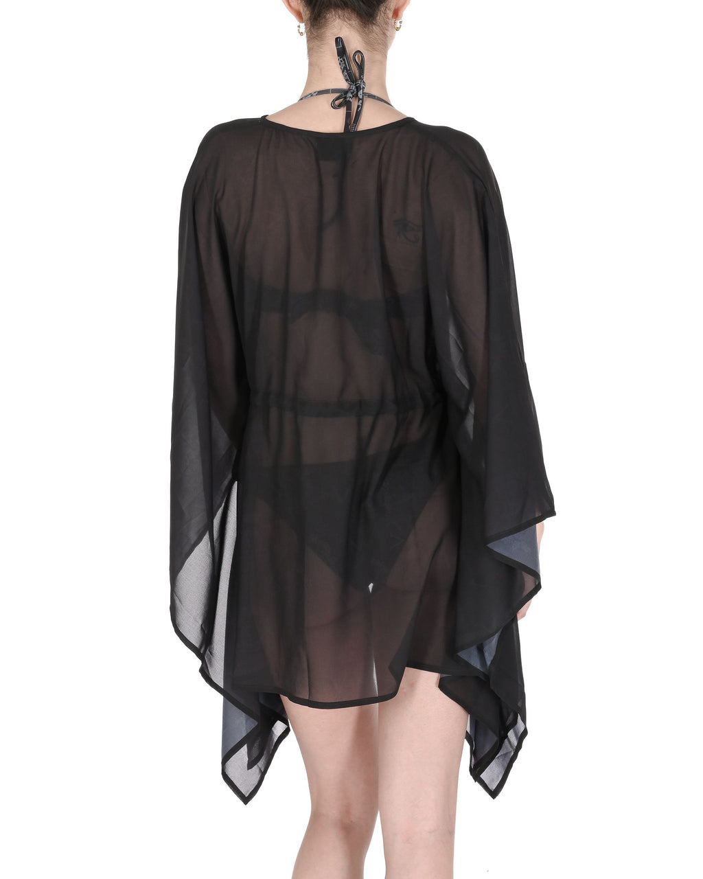 19V69 Italia Costume da bagno da donna in chiffon Caftano VSC1WCU05 NERO