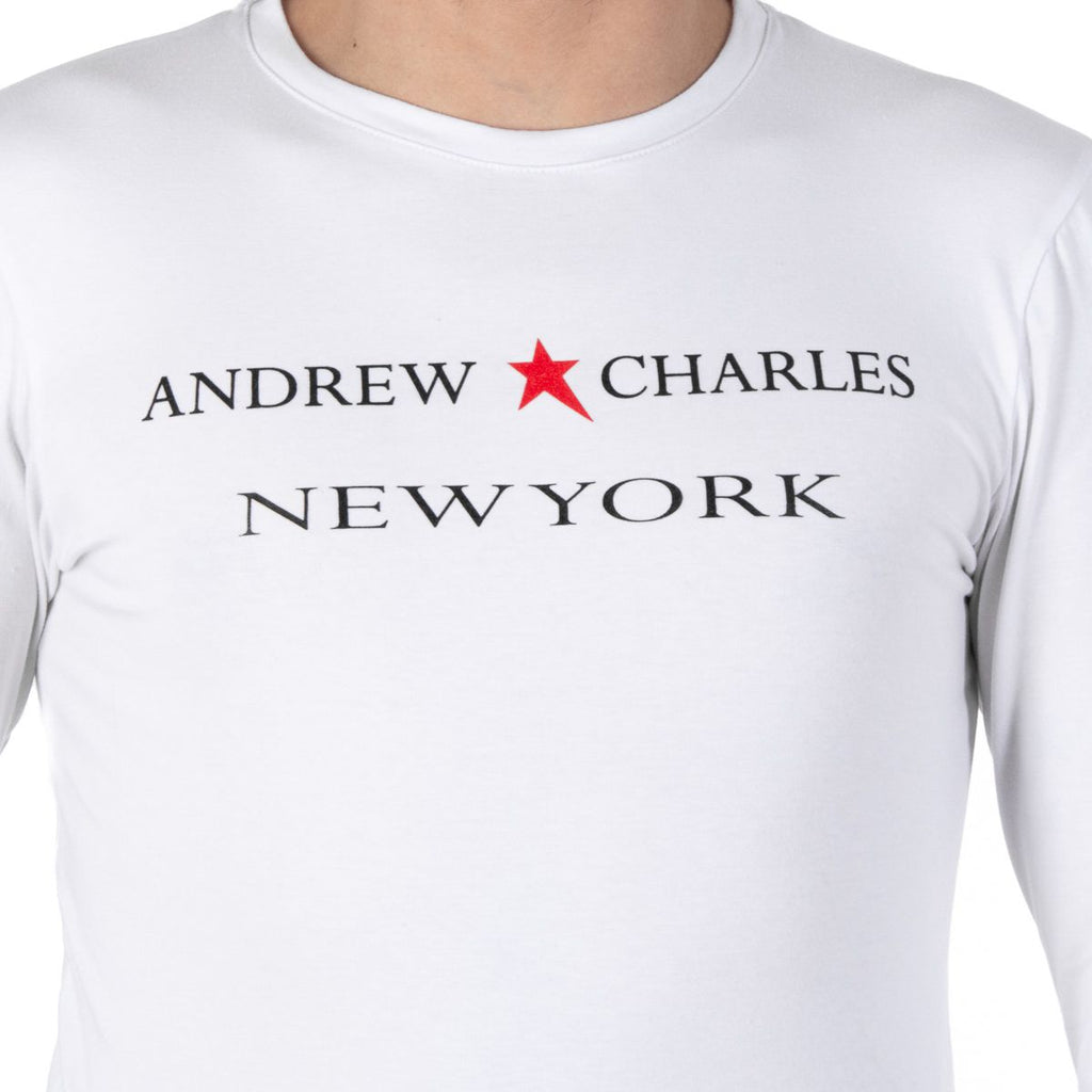 Andrew Charles By Andy Hilfiger T-shirt uomo LS TS160 031002 SELMA WHITE 003