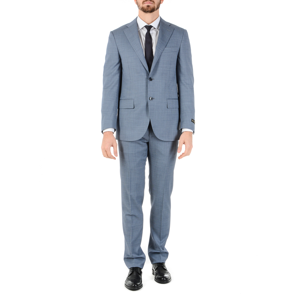 Abito da uomo Corneliani maniche lunghe azzurro Super 110's