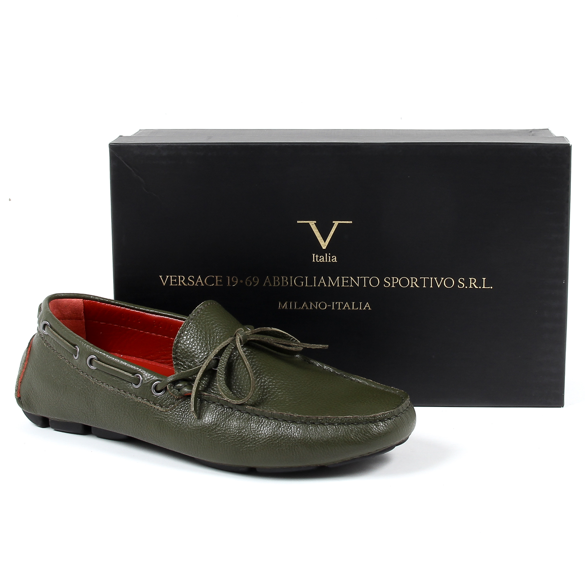 V 1969 Italia Mocassini da uomo verdi ADAM