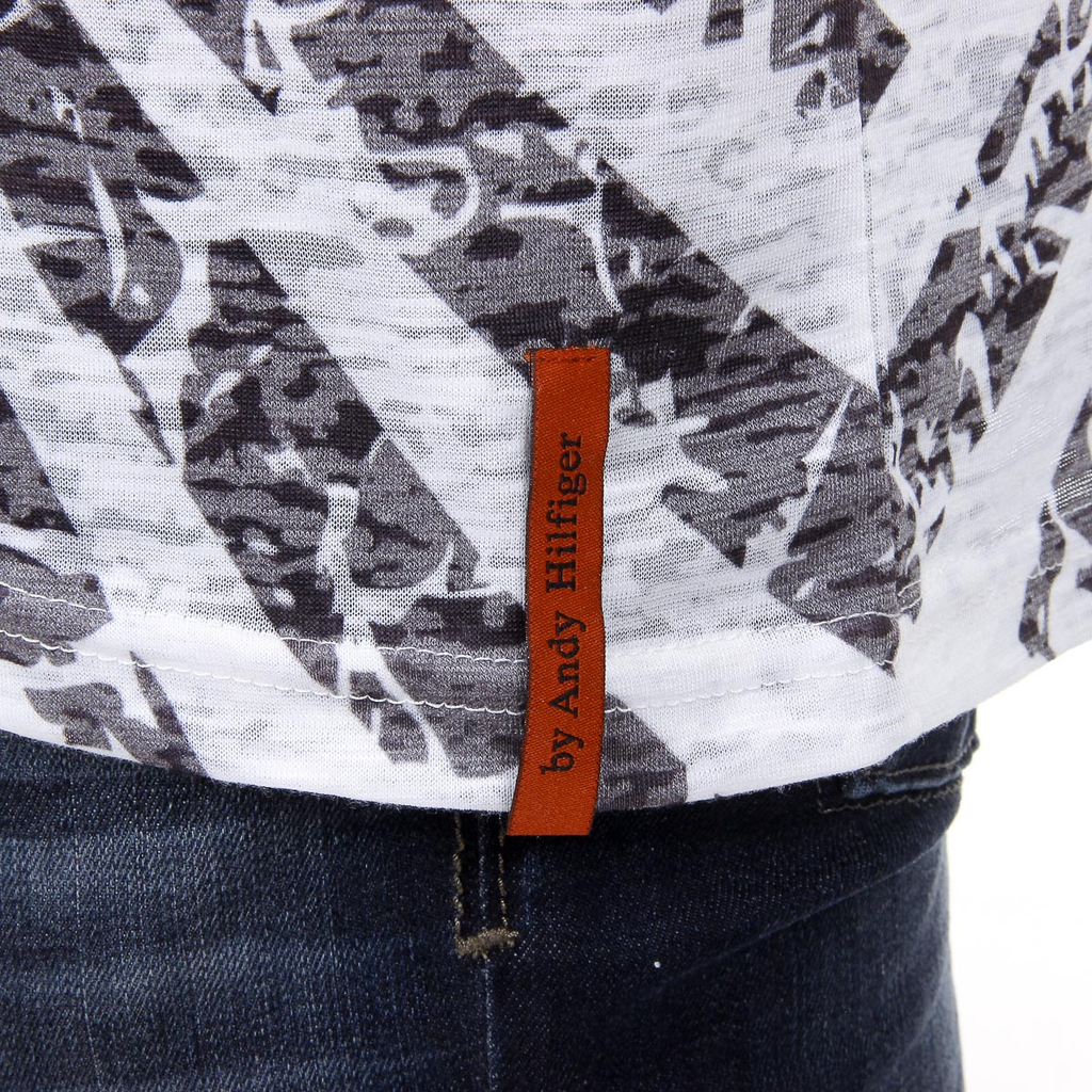 Andrew Charles T-shirt da uomo a maniche corte con scollo rotondo, nera CALEB