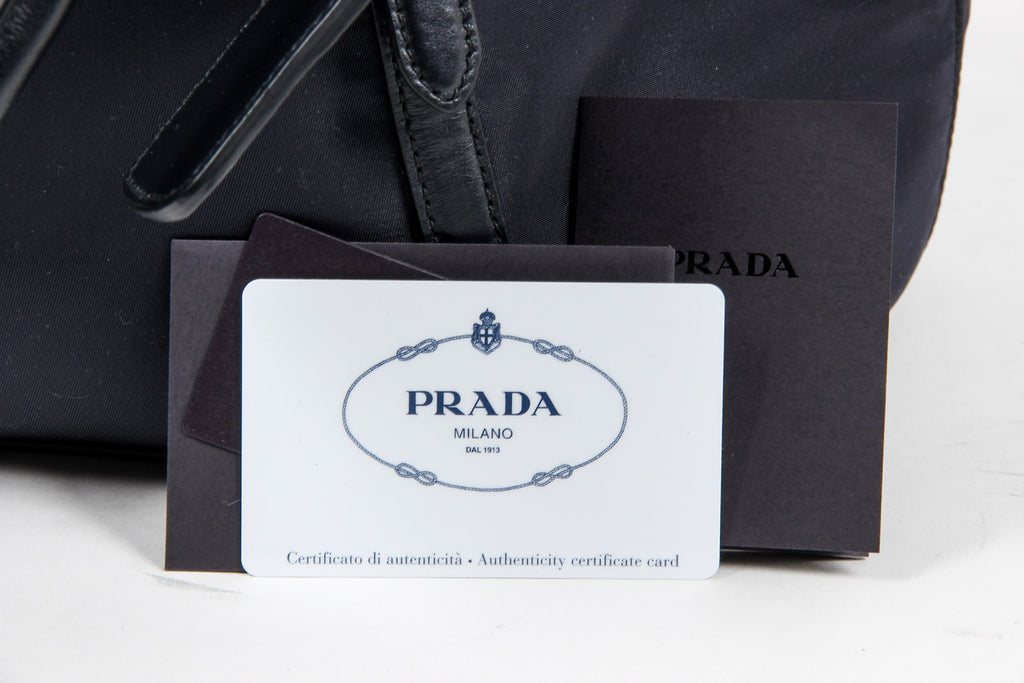 Borsa a mano Prada da donna BN1841 in tessuto e vitello morbido
