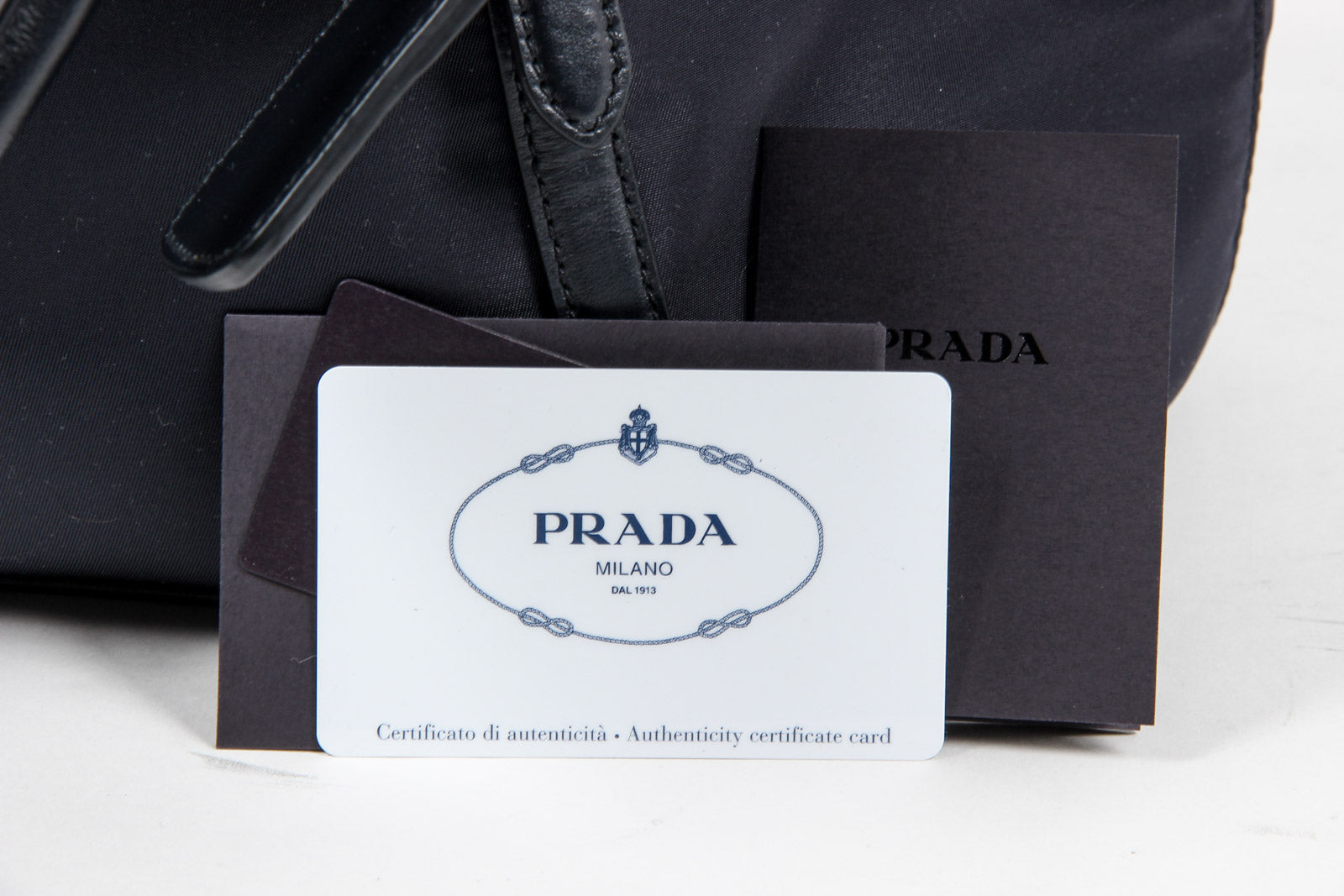 Borsa a mano Prada da donna BN1841 in tessuto e vitello morbido