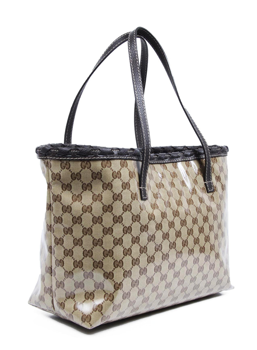 Gucci GG tote borsa in tela rivestita di bambù 354665 520981