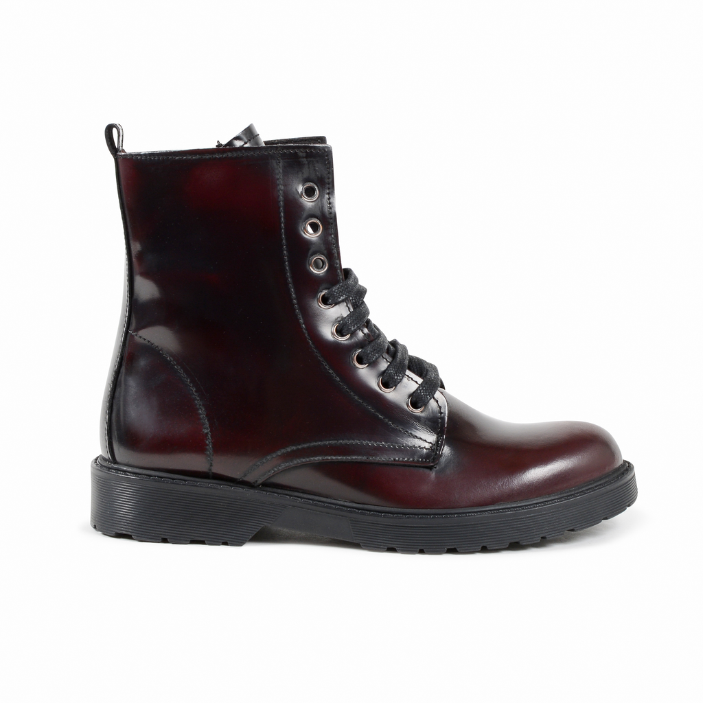 19V69 Italia Womens Ankle Boot Bordeaux 014 ABRASIVATO BORDEAUX