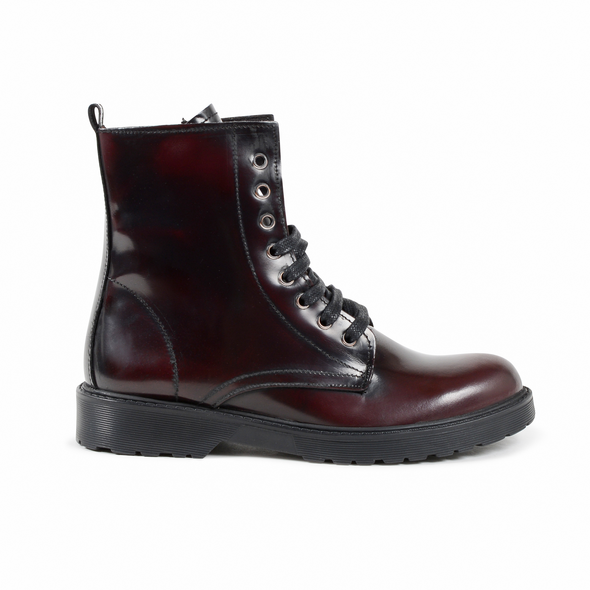 19V69 Italia Womens Ankle Boot Bordeaux 014 ABRASIVATO BORDEAUX