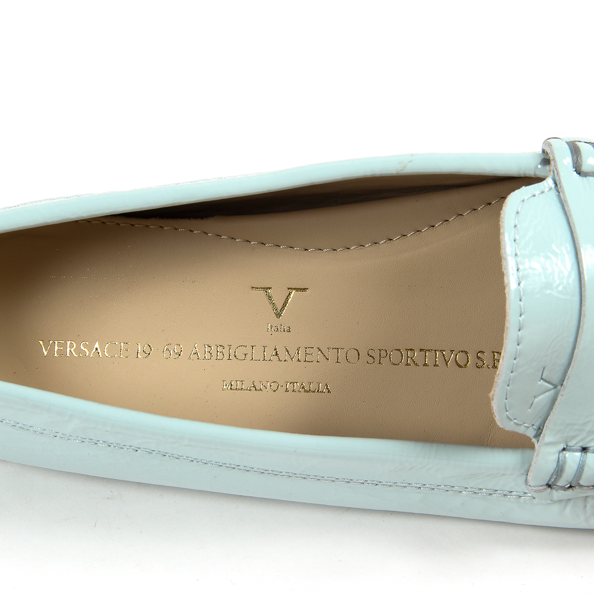V 1969 Italia Mocassino da donna azzurro AMALFI