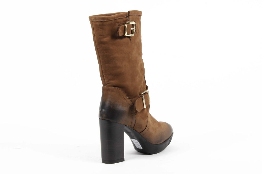 Stivale alto da donna V 1969 Italia S09 NABUK CUOIO